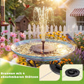 AISITIN Solarbrunnen für Draussen, 2,5W Solar Springbrunnen für Vogeltränke | Solar Springbrunnen für Außen mit 6 Fontänenstile, Solar Schwimmender Fontäne Pumpe mit 4 Stützstange für Garten, Vogel-Bad